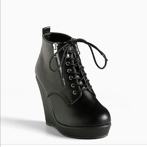 Torrid Black Wedge Booties